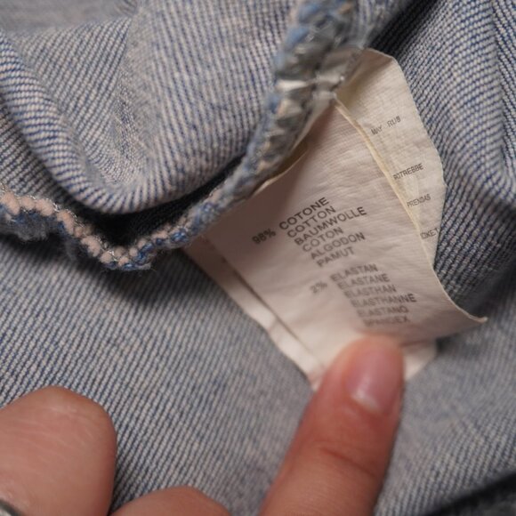 Denim Girls Mid Wash Distressed Button Down Casual Jean Jacket Size Medium - Picture 7 of 7